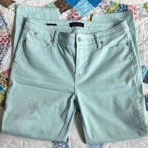 Talbots Light Mint Slim Ankle Jeans